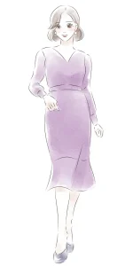 骨格ストレートタイプイメージイラスト