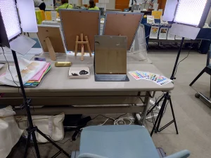 展示会での診断ブースの様子